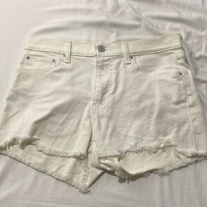 Levi’s White Denim Shorts